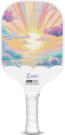 Пікбол ракетка LUZZ T700 з карбону, з шароподібною поверхнею та сотовим ядром - для початківців, з підвищеною обертальною силою та контролем