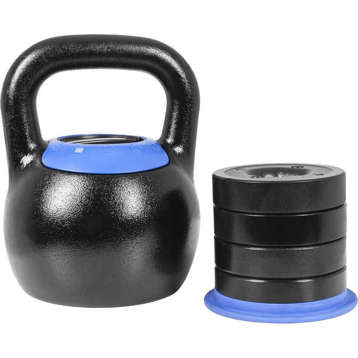 Регульована гиря GORILLA SPORTS 16 або 24 кг, чавунна, для силових тренувань