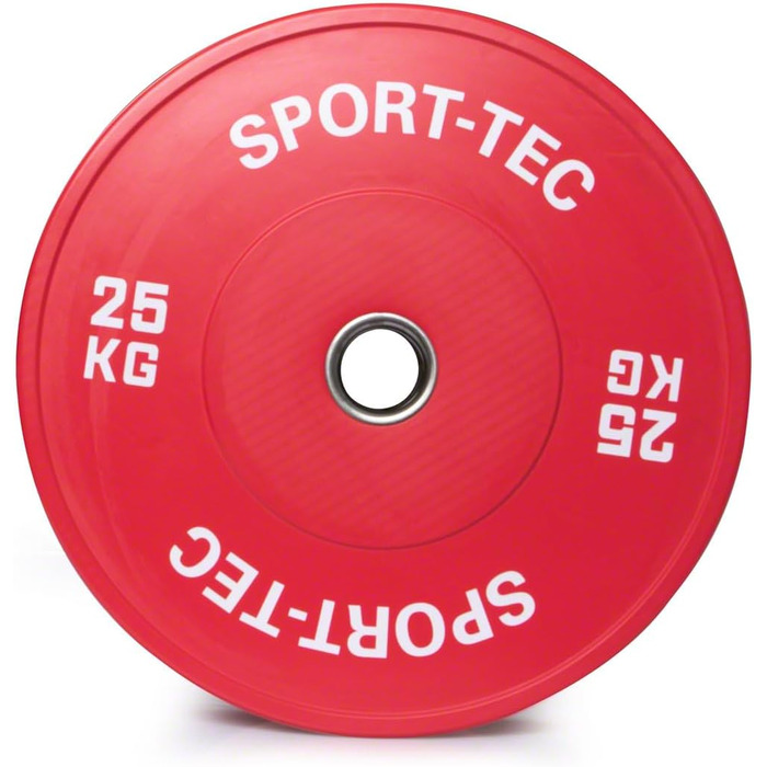 Диск для штанги Sport-Tec Olympia Bumper Plate 25 кг, отвір 50 мм, червоний