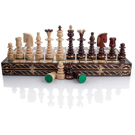 Шахи дерев'яні Master of Chess 'Gentleman' 60 см, великі, складані, ручна робота, для дорослих і дітей