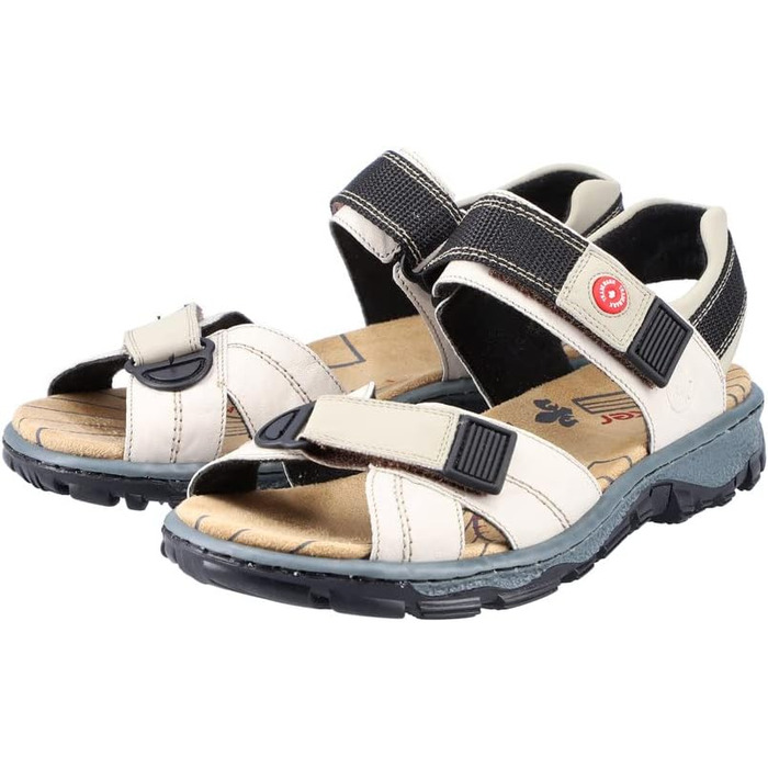 Жіночі сандалії Rieker 68851, класична модель, кремовий/грибний колір, розмір 37 EU