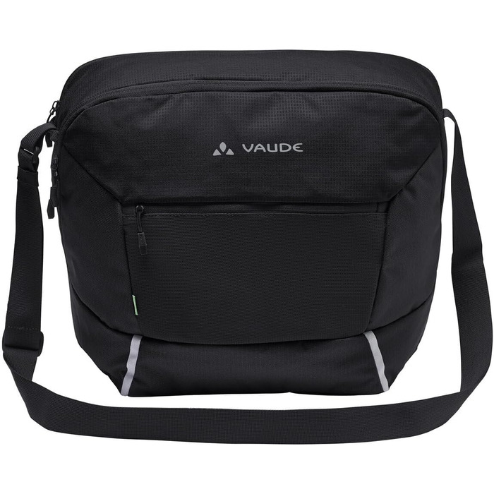 Месенджер-сумка VAUDE Cycle Messenger L для велосипеда, 20 л, чорна, з дощовиком, універсальний розмір