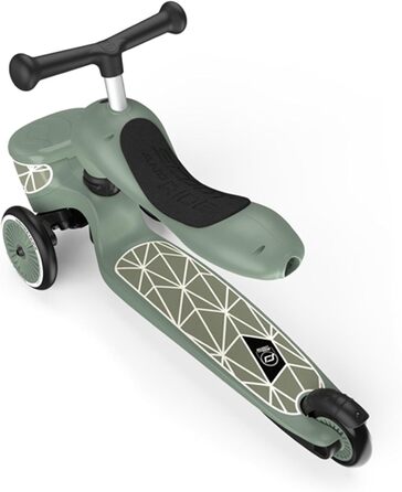 Біговел Scoot & Ride Highwaykick 1 Lifestyle з сидінням та контейнером (Зелені лінії)