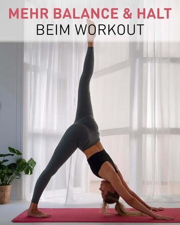 Рушник для йоги Fit-Flip з мікрофібри – нековзний, швидковисихаючий – для килимка для йоги – ідеальний як підкладка для спортивного килимка, фітнесу, пілатесу (185 x 63 см, Raspberry)