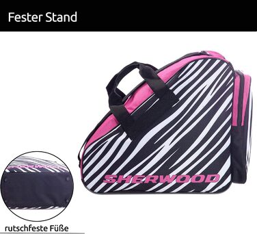 Сумка для ковзанів SHER-WOOD Pink Zebra, для дорослих і дітей, для роликів та хокейних ковзанів