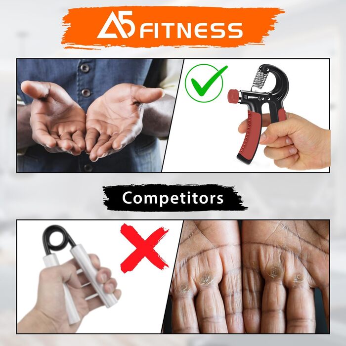 Тренування хватки: регульований ручний тренажер 5-60 кг з електронною книгою для силових вправ та реабілітації. Підходить для рук, зап'ястя та передпліччя.