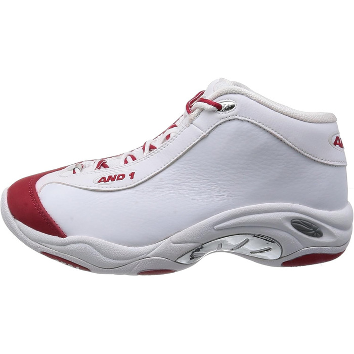 Баскетбольні кросівки And1 TAI CHI MID для чоловіків, 38.5 EU, білий, червоний, срібний