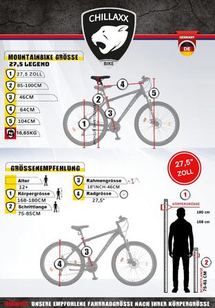 Гірський велосипед Chillaxx Bike Legend алюмінієвий, 24/26/27,5/29 дюймів, Shimano, 21 швидкість, для хлопців, дівчат, чоловіків та жінок