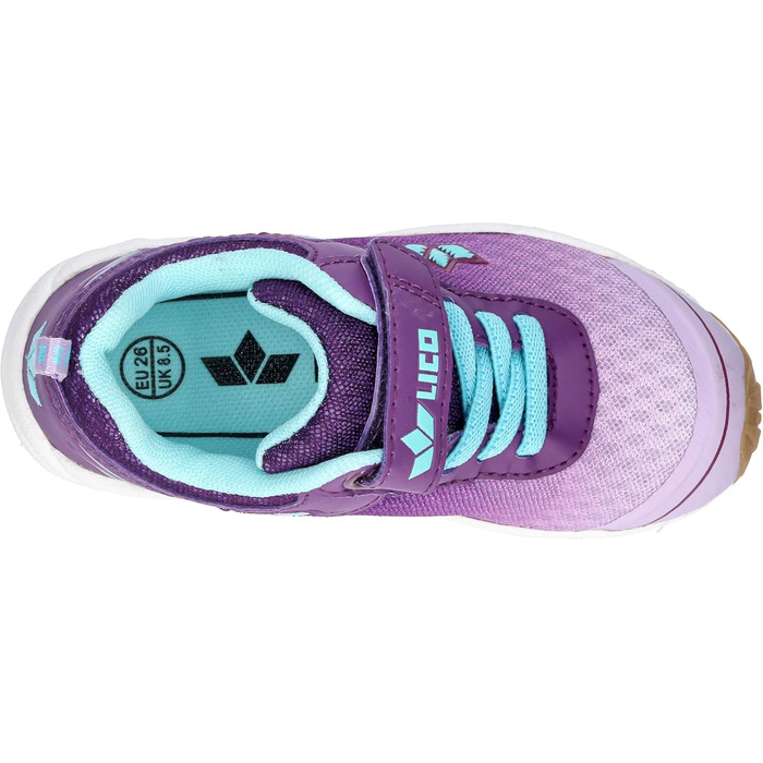 Дитячі кросівки Lico Barney для хлопчиків: текстиль, штучна шкіра, блакитний та неоновий зелений (39 EU, фіолетово-бірюзовий)