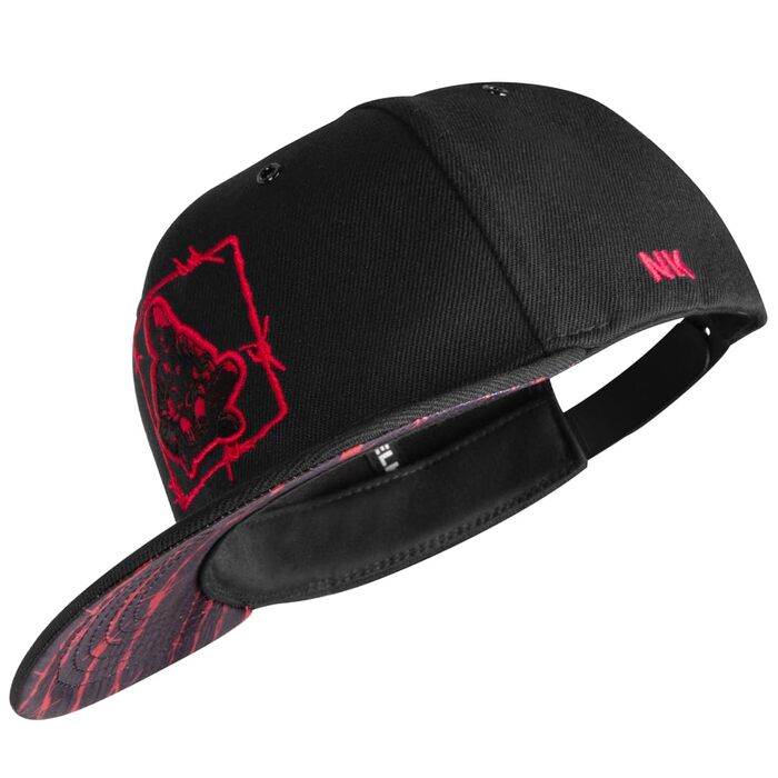 Кепка-снэпбек Nebelkind Unisex з принтом «Колючий дріт», регульована бейсболка в стилі streetwear з прямим козирком, чорна