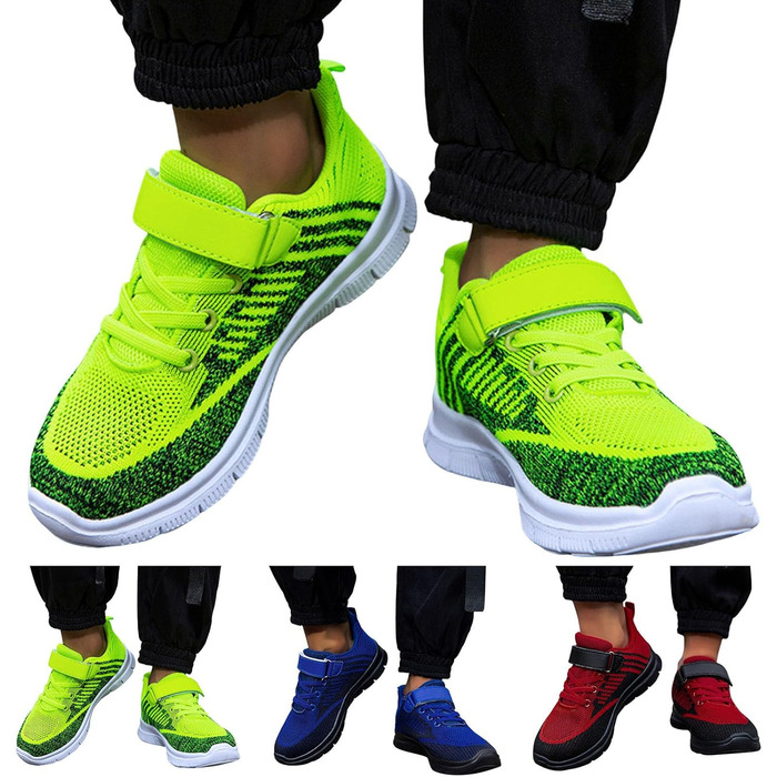 Дитячі спортивні кросівки для хлопчиків та дівчаток. Модні повсякденні кросівки для залу та вулиці. Легкі дитячі кросівки з дихаючої сітки, зручні та з неслизькою підошвою. Колір: гарячий рожевий, розмір: 37 EU