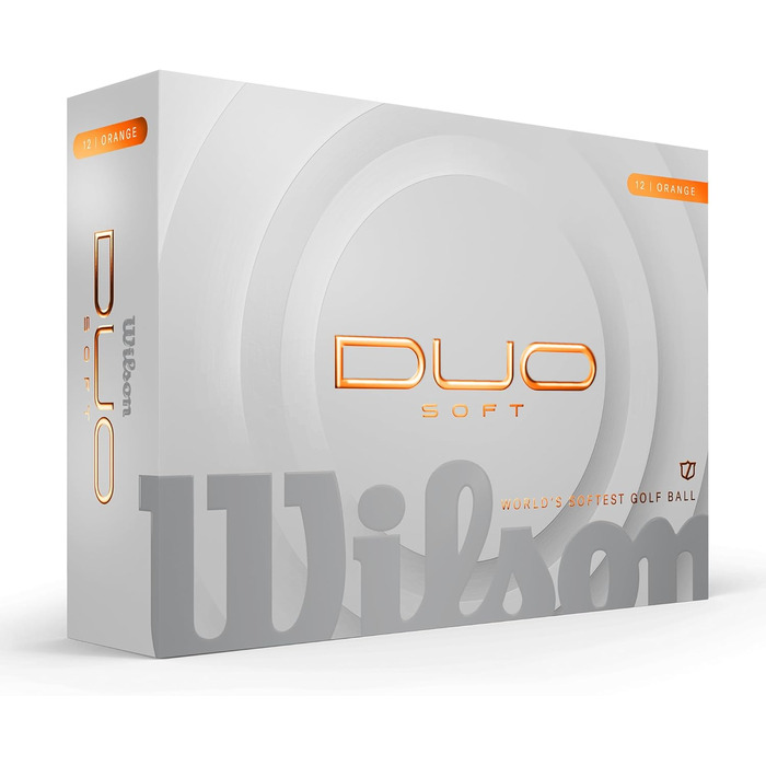 Гольф м'ячі Wilson Duo Soft, білий/червоний/оранжевий