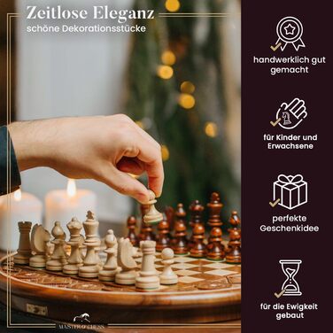 Шахи Master of Chess ручної роботи з дерева, рубінові, декоративні, фігурні