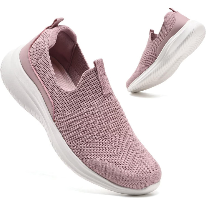 Жіночі кросівки для ходьби та тенісу TIOSEBON, дихаючі, легкі, slip-on, Mauve (42 EU)