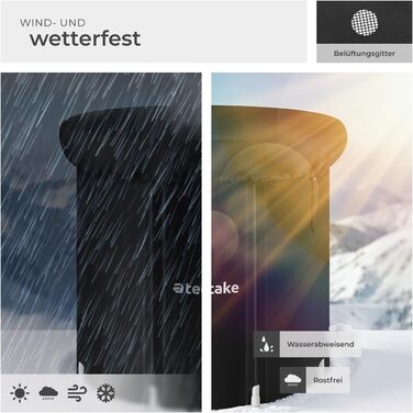 Тектейк® Ванна для криотерапії з кришкою, бак для крижаних ванн, ванна для криотерапії, бак для льоду, надувна ванна, складана ванна для дорослих для холодової терапії та спортсменів - Ø 90 x 75 см