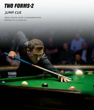 Crival Jump-Break-Queue (3 частини), 137.2 см, клен, насадка 13.2 мм, професійний більярдний кий для пулу, синій