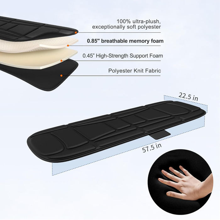 Масажер для спини Shiatsu з підігрівом, крісло-масажер для зняття стресу, глибока масажна-кнезіруюча та ролерна функція, 2 вібраційні мотори, масаж спини, талії та стегон, PU-шкіра, з 2 блоками живлення (Чорний)