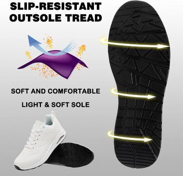 Кросівки чоловічі Situkeke для бігу, тренувань та повсякденного носіння (білі, 44 EU)