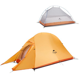 Намет Naturehike Cloud Up 1 - ультралегкий намет для 1 особи, 4 сезони, оранжевий (210T)