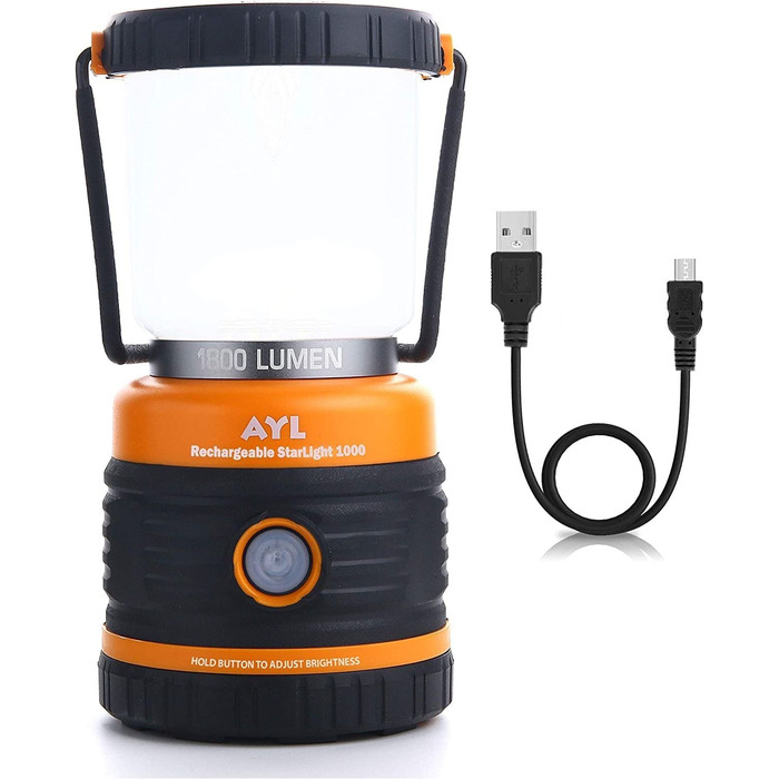 Ліхтар кемпінговий AYL LED 1800 LM з Power Bank 4400 mAh - 4 режими, водонепроникний IP44, для походу та надзвичайних ситуацій