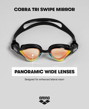 Окуляри для плавання ARENA Cobra Tri Swipe Mirror унісекс, жовті, універсальний розмір