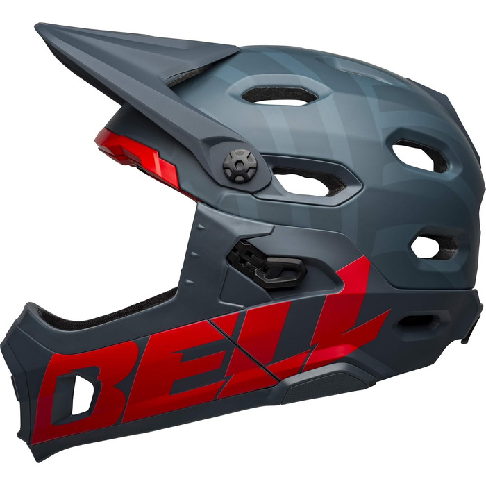 Велошолом Bell Super DH Spherical Prime матовий синьо-червоний, для даунхілу, розмір L