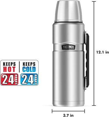 Термос Thermos SK2010 Stainless King 1,2 л, вакуумний, нержавіюча сталь, синій