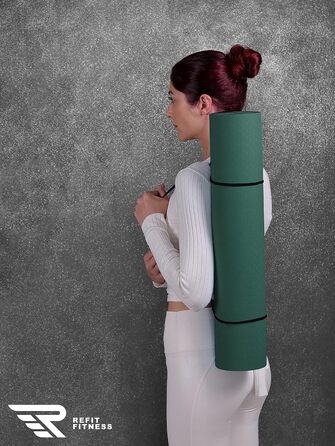 Йога мат GeckoGrip Sensi-Plus TPE 190x60x0.6 см з ремінком. Нековзна, без шкідливих речовин. Підходить для фітнесу та гімнастики