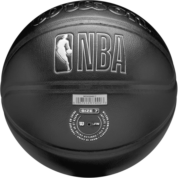 Баскетбольний м'яч Wilson NBA Team Premiere, розмір 7 (29,5 дюймів), для вуличної та зальної гри