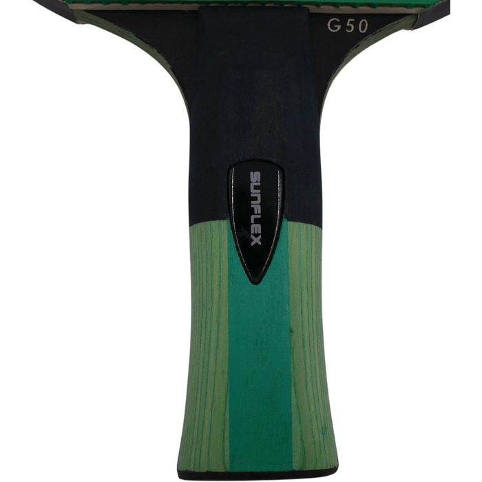 Sunflex Color COMP G50 – професійна ракетка для настільного тенісу, анатомічна ручка, ITTF сертифікований зелений наклад, для змагань та клубів