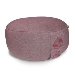 Медитаційне подушка Soul Pillow: зручне сидіння для йоги та медитації, Ø30 см, 15 см заввишки, з пшеничною начинкою, знімний чохол, сертифікат OEKO TEX 100 (Melange Rosenholz)