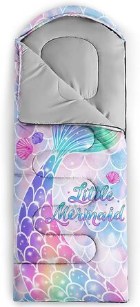 Спальний мішок HOSIMA з футболом для холодного клімату, дорослий, дитячий, водонепроникний, для кемпінгу, подорожей, полювання, компресійний мішок (Русалка-2)