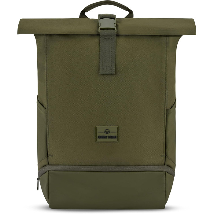 Рюкзак Johnny Urban Allen Medium зелений, роллтоп, водостійкий, 15 л, для ноутбука, унісекс, для університету, велосипеда, бізнесу, екологічний