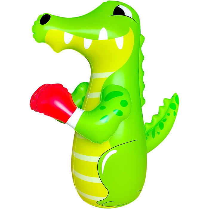 Дитячий боксерський мішок з підставкою для кікбоксингу. Надувний боксерський манекен Crocodile. Для хлопчиків, спорт, активний відпочинок на вулиці