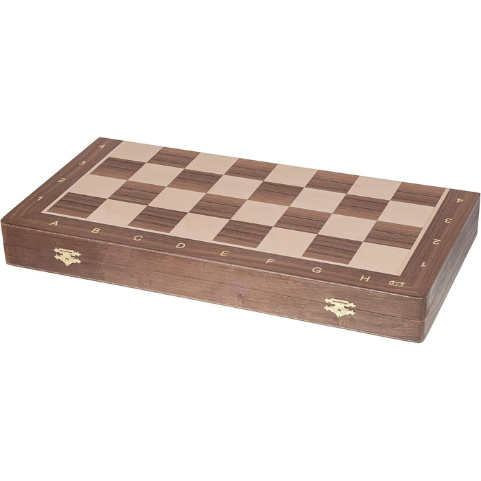 Шахова дошка та фігури Staunton №6 Square Pro, дерево горіх, шаховий набір