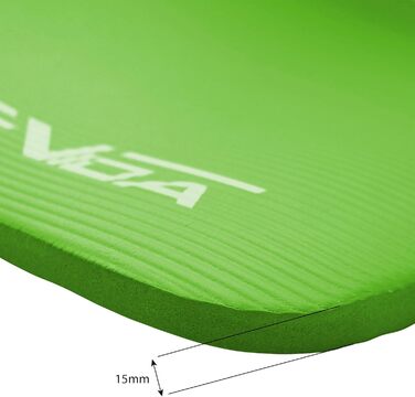 Килимок для йоги SportVida з нековзким покриттям, NBR, 180 x 60 x 1,5 см - для дому та занять спортом