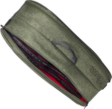 Сумка для тенісних ракеток Wilson Team Heather Green/Grey - професійна, для 6 ракеток