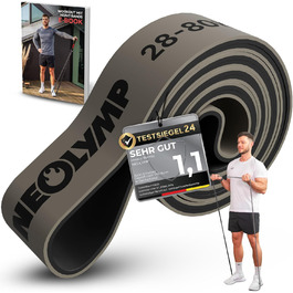 Резинки для фітнесу Neolymp з натурального латексу (28-80 кг) + E-book - для силових тренувань