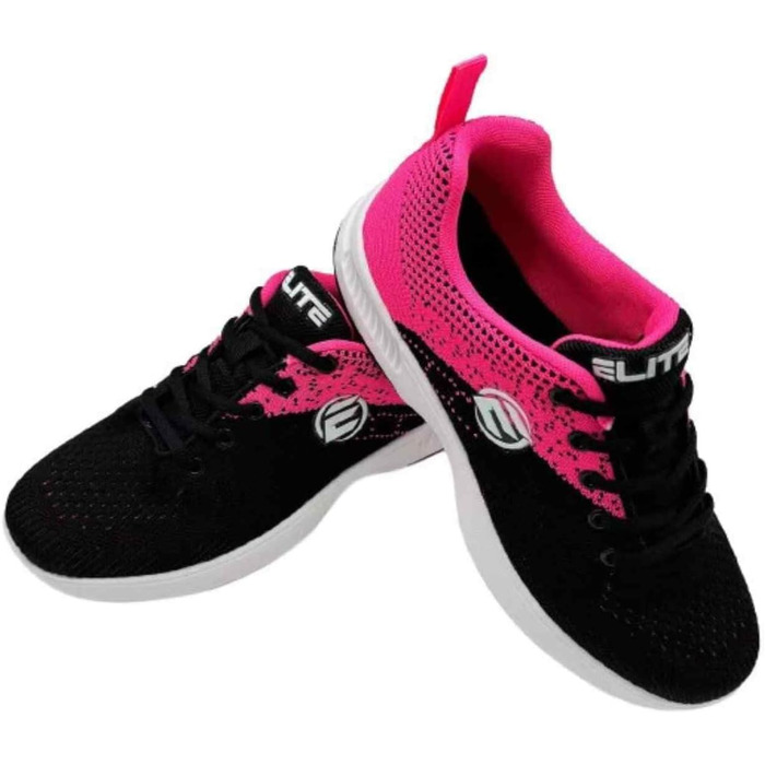 Жіночі боулінгіві туфлі ELITE Comfort - універсальні підошви, легка сітчаста модель для боулінгу, 40 EU, чорно-рожевий