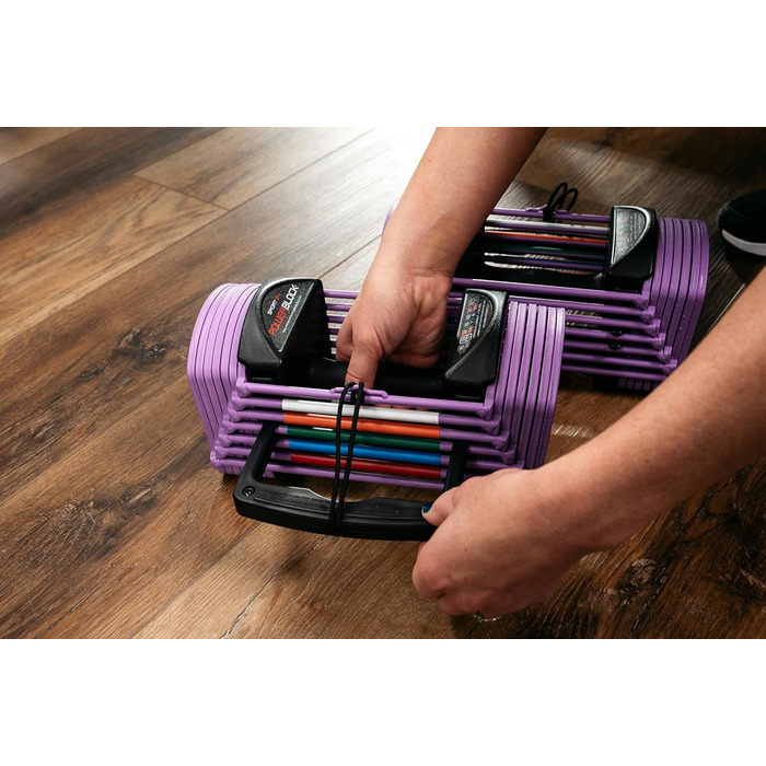 PowerBlock Sport 24: Регульовані гантелі, 1,4-10,9 кг, сталевий корпус, для дому