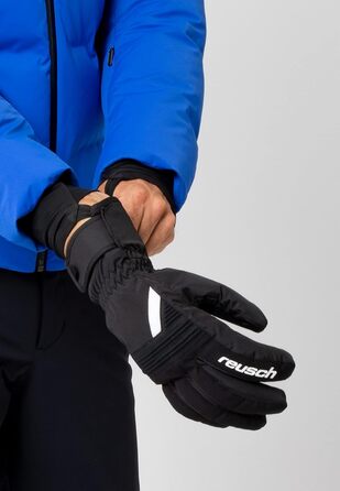 Reusch Baldo R-TEX XT зимові унісекс рукавички для сноуборду та лиж, вітрозахисні, водонепроникні, дихаючі, теплі, чорні-білі, розмір 10