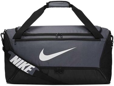 Спортивна сумка Nike Brasilia Training Medium 61 см, сірий/чорний/білий