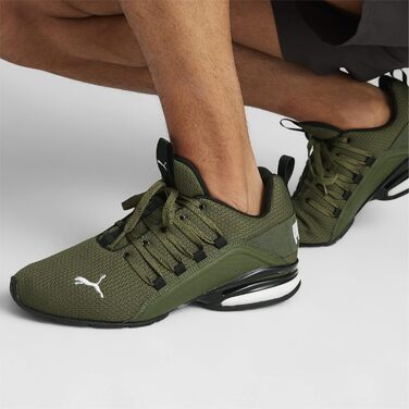 Кросівки Puma Axelion Refresh для чоловіків, 41 розмір, зелений, чорний, сірий