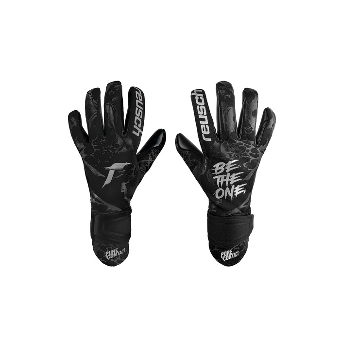 Воротарські рукавички Reusch Pure Contact Infinity для футболу, чорні, унісекс, для газону