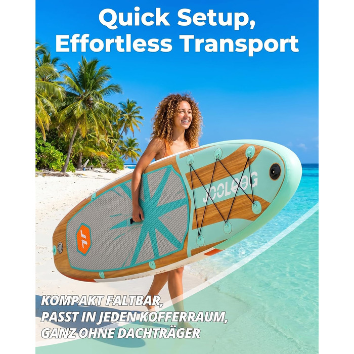 SUP дошка для плавання стоячи Premium Allround, 320x81x15 см, до 200 кг, з сидінням, для 2 осіб, з тримачем для камери