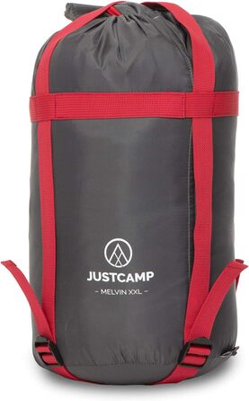 Сплячий мішок Justcamp Melvin XXL 4 сезони для дорослих, сірий
