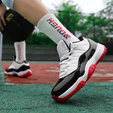 Чоловічі кросівки для баскетболу Air Jordan 11D Black Red: дихаючі, з підтримкою, стильні, для легкоатлетики та ходьби