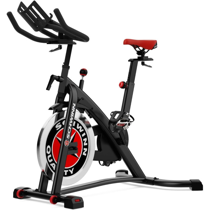 Велотренажер Schwinn Fitness 700IC: 18 кг маховик, тихий ремінний привід, регульоване сидіння та кермо, SPD педалі, тримач для планшета – студійна якість для дому