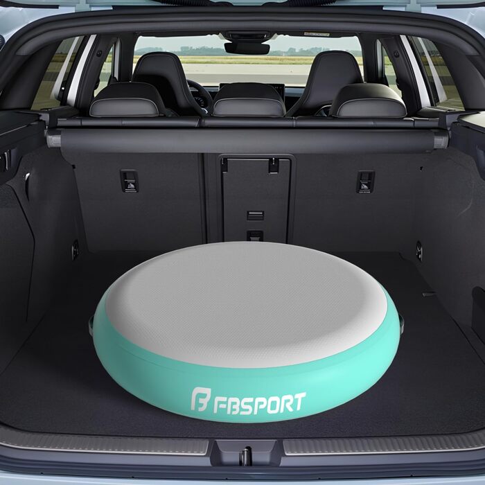 Airtrack Matte FBSPORT 100x20 см: Надувний килимок для гімнастики, акробатики та тренувань (м'ятний)