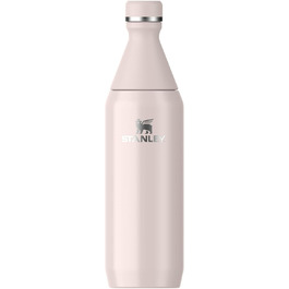 Термос-пляшка Stanley All Day Slim 0.6 л з нержавіючої сталі, рожевий кварц, збереження холоду до 11 годин, BPA Free, не протікає, для води, для спорту, можна мити в посудомийній машині